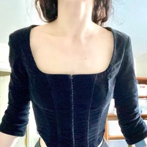 Black y2k Corset Bustier